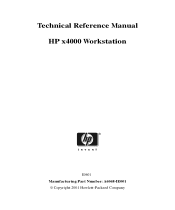 HP Workstation x4000 hp workstation x4000 - Technical Reference manual - Windows and Linux (A6068-IE001 E0601)