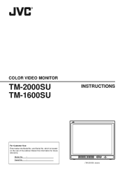 JVC TM-1600SU TM-1600SU, TM-2000SU monitor instruction manual (318KB)