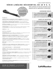 LiftMaster LA400UL LA400PKGUL Product Guide - French