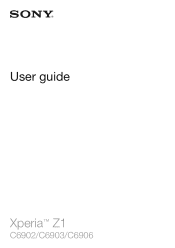 Sony Ericsson Xperia Z1 User Guide