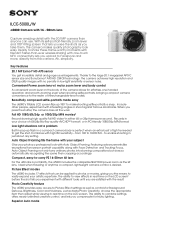 Sony ILCE-5000L Marketing Specifications (White model)
