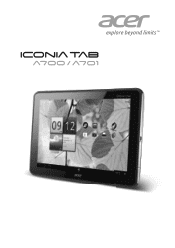 Acer Iconia A700 User Manual for Android 4.1 Jelly Bean