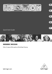 Behringer MINIMIC MIC800 Quick Start Guide