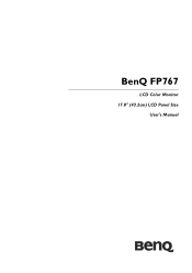 BenQ FP767 BLACK User Manual