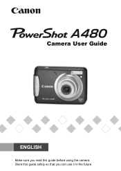 Canon A480 PowerShot A480 Camera User Guide