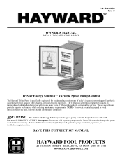 Hayward TriStar® VS Owners Manual