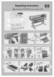 HP C7770B HP Designjet 500 & 800 Series Printers Repacking Instructions