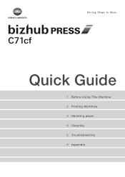 Konica Minolta bizhub PRESS C71cf bizhub PRESS C71cf Quick Guide