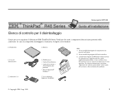 Lenovo ThinkPad R40 Italian - Setup Guide for ThinkPad R40