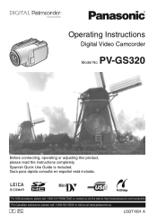 Panasonic PV GS320 Digital Video Camcor-english/spanish