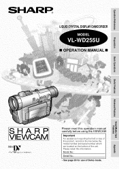 Sharp VL-WD255U VLWD255U Operation Manual