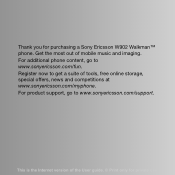 Sony Ericsson W902 User Guide