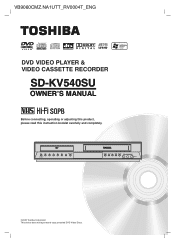 Toshiba SD-KV540-S-TU Owners Manual