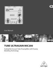 Behringer MIC200 Manual