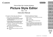 Canon EOS Rebel T3i Body Picture Style Editor 1.9 for Macintosh Instruction Manual  (EOS REBEL T3i / EOS 600D)