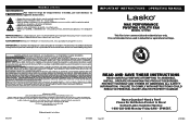 Lasko U15720 User Manual