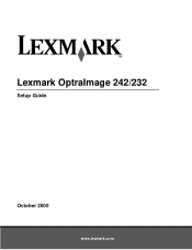 Lexmark OptraImage 242 OptraImage 242/232 Setup Guide (2.5 MB)