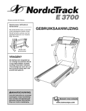 NordicTrack E 3700 Treadmill Dutch Manual