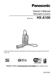 Panasonic HXA100 HXA100 User Guide