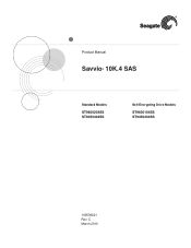 Seagate Savvio 10K Savvio 10K.4 SAS Product Manual