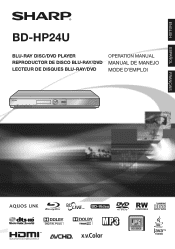Sharp BDHP24 BD-HP24U Operation Manual