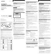 Sony AC-L200 Operating Instructions
