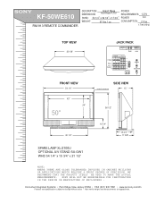 Sony KF-50WE610 Dimensions Diagrams