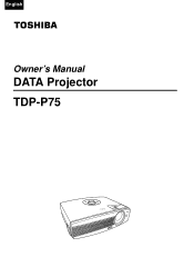 Toshiba TDP-P75 User Manual