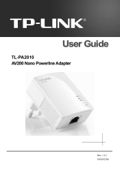 TP-Link TL-PA2010KIT TL-PA2010 V1 User Guide 1910010708