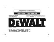 Dewalt DCS391M1 Instruction Manual