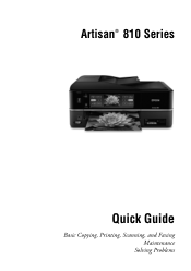 Epson Artisan 810 Quick Guide