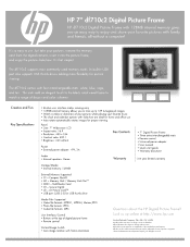 HP df820 HP df710 Digital Picture Frame - Datasheet