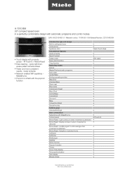 Miele H 7570 BM Product sheet