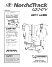NordicTrack Grt470 English Manual