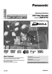 Panasonic DMR-E75 Operating Instructions