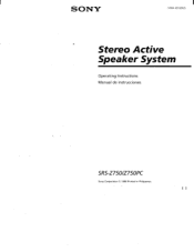 Sony SRS-Z750 Operating Instructions
