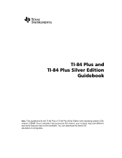 Texas Instruments TI-84 PLUS SILV Guidebook
