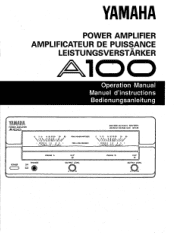 Yamaha A100 Owner's Manual (image)