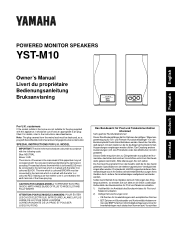 Yamaha YST-M10 Owner's Manual