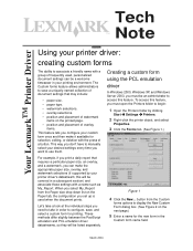 Lexmark Forms Printer 2580n Tech Notes