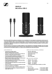 Sennheiser Profile USB Microphone Spec Sheet - PROFILE USB-C Microphone 1