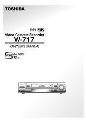 Toshiba W717 Owners Manual