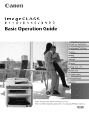 Canon imageCLASS D480 imageCLASS D460/D440/D420 Basic Operation Guide