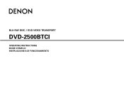 Denon DVD-2500BTCi Owners Manual - English