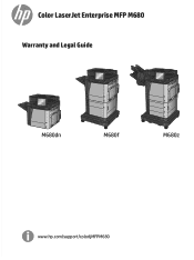 HP Color LaserJet Enterprise MFP M680 Warranty and Legal Guide