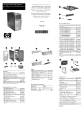 HP Dc5000 HP Compaq Business Desktop dc5000 Series Personal Computer Microtower Illustrated Parts Map