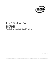 Intel DX79SI Intel Desktop Board DX79SI Technical Product Specification
