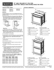 Maytag MEW9527DS Dimension Guide