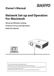 Sanyo PLC-WXU700A Owner's Manual Network for mac