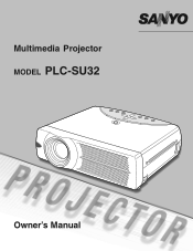 Sanyo SU32 Instruction Manual, PLC-SU32